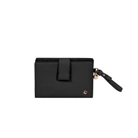Cartera para mujer Hourly SLG negra con broche